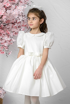 JBK ALEYNA - White Exlusive Girl Dress With Hair Accessory