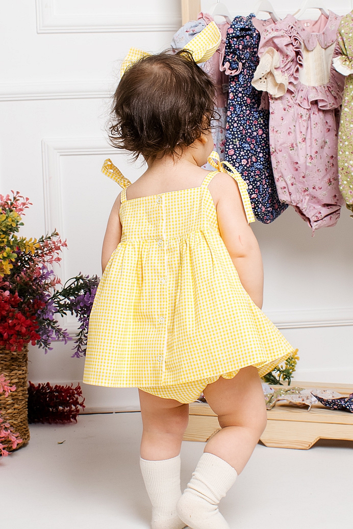 BABY FUNDA - Yellow Cherry Baby Girl Dress 3-Pieces