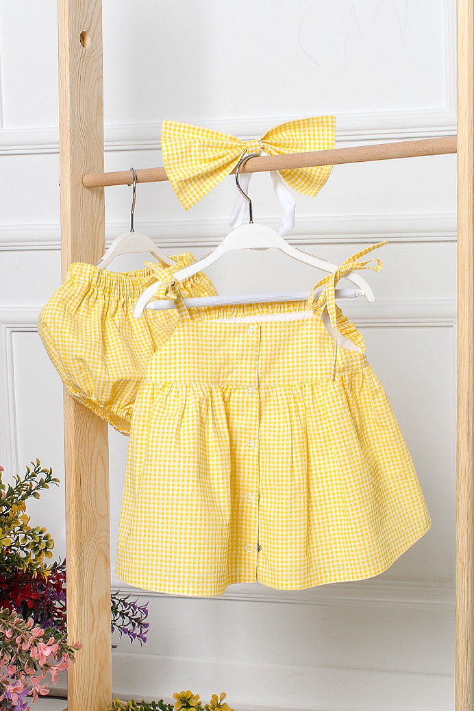 BABY FUNDA - Yellow Cherry Baby Girl Dress 3-Pieces