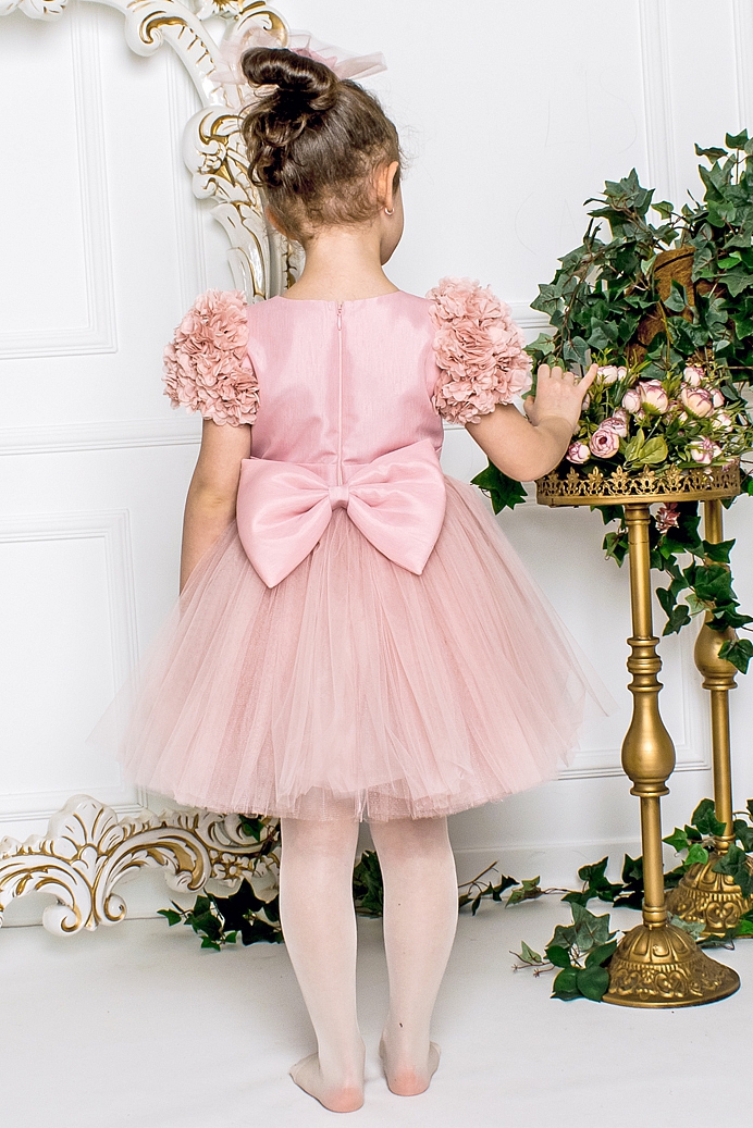 ELA - Powder Baby Girl Exlusive Dress With Hair Accessory