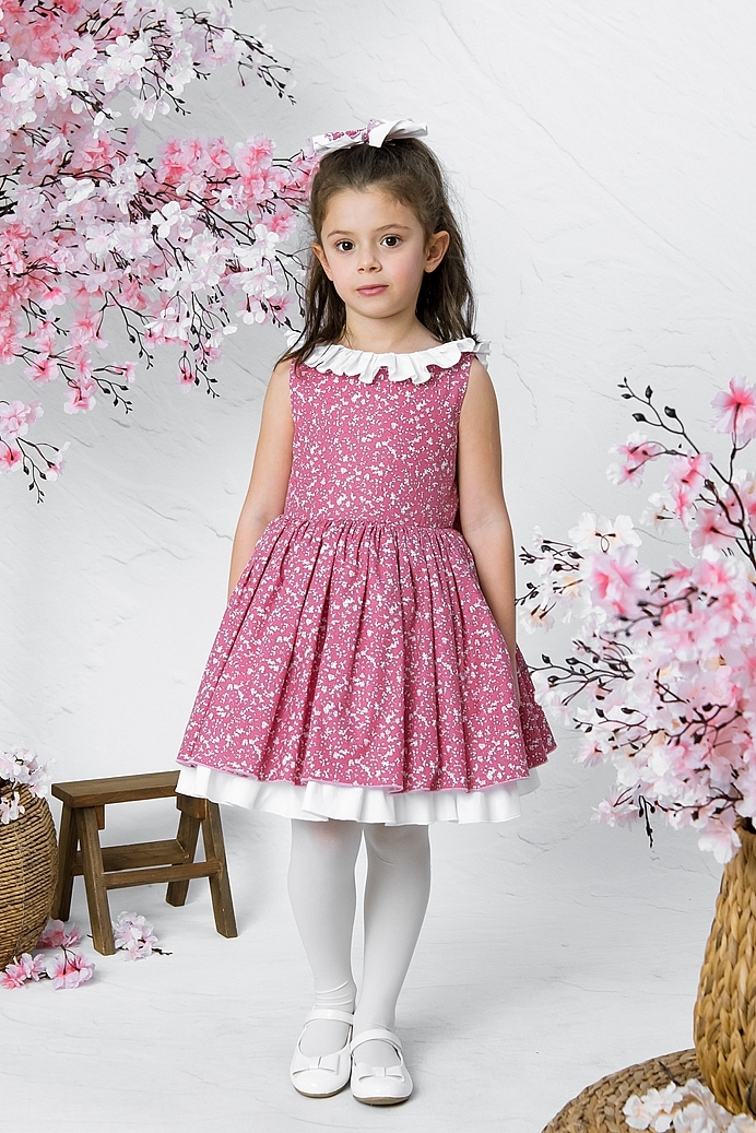 Hira - Flower Baby Girl Dress With Hair Accessory