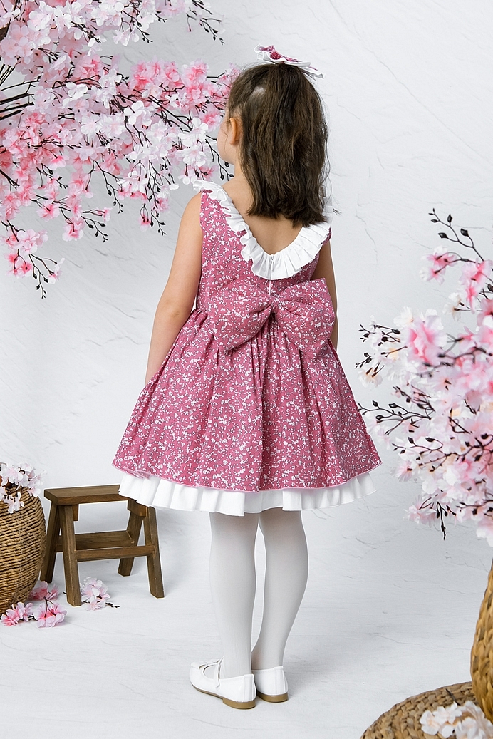 Hira - Flower Baby Girl Dress With Hair Accessory