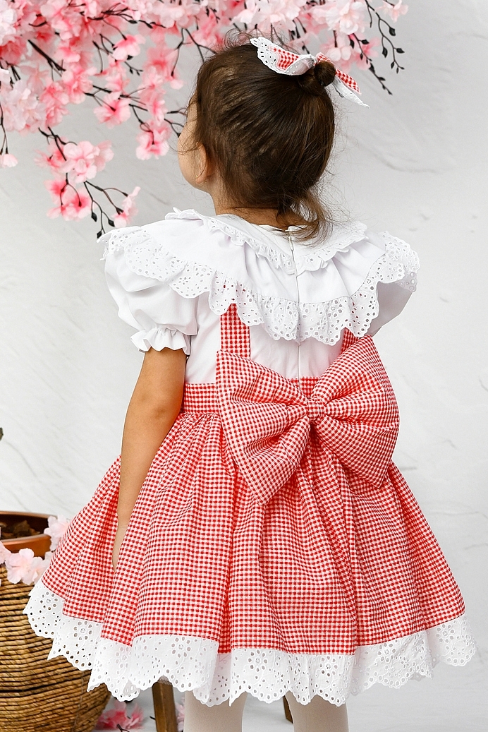 Kiraz - Red Cherry Baby Girl Dress With Hair Accessory