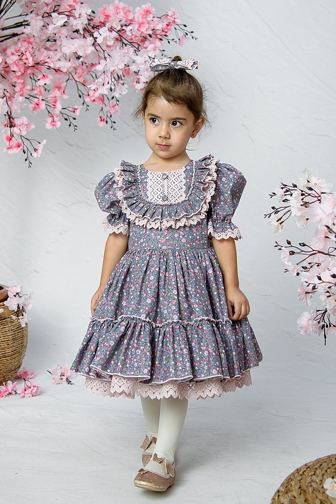 Nisa - Baby Girl Dress With Hair Accessory