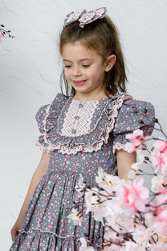 Nisa - Baby Girl Dress With Hair Accessory