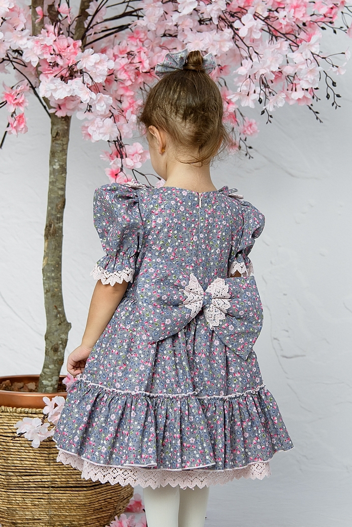 Nisa - Baby Girl Dress With Hair Accessory