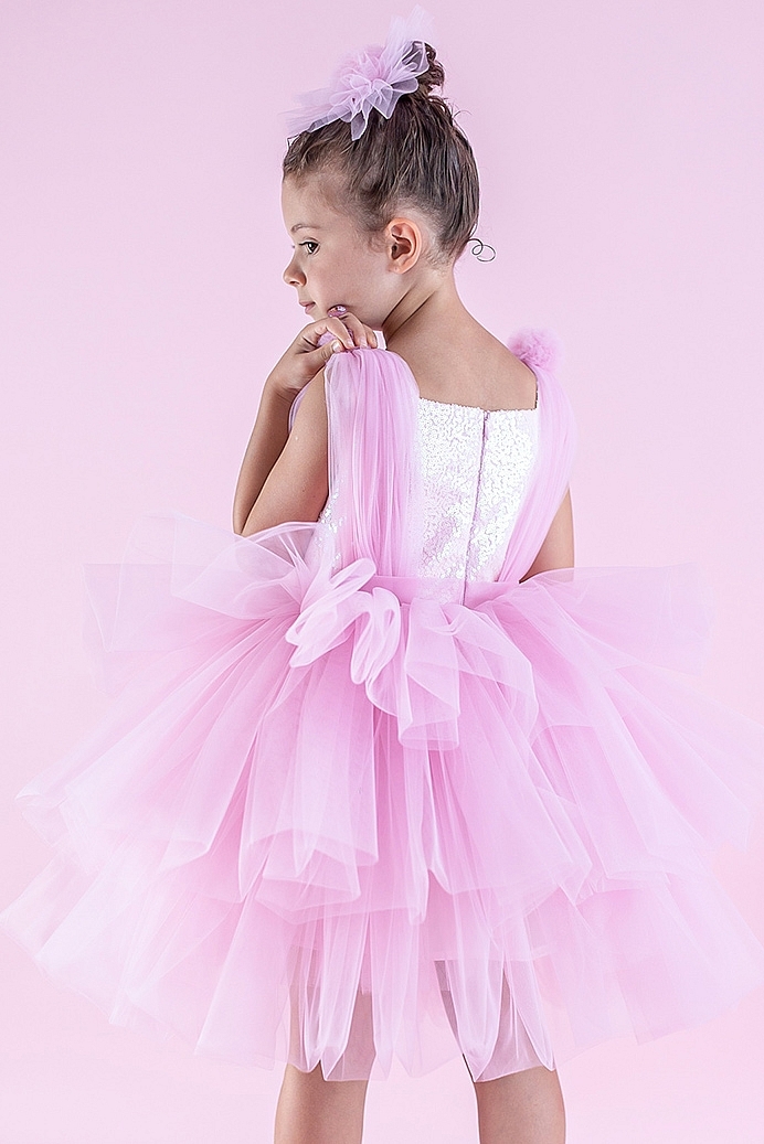 SOFTCOLOR - Color Options Tutu Baby Girls Dress & Hair Clip